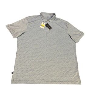 Mizzen+Main Men's Light Pastel Blue Versa Short Sleeve Polo Shirt Large Classic